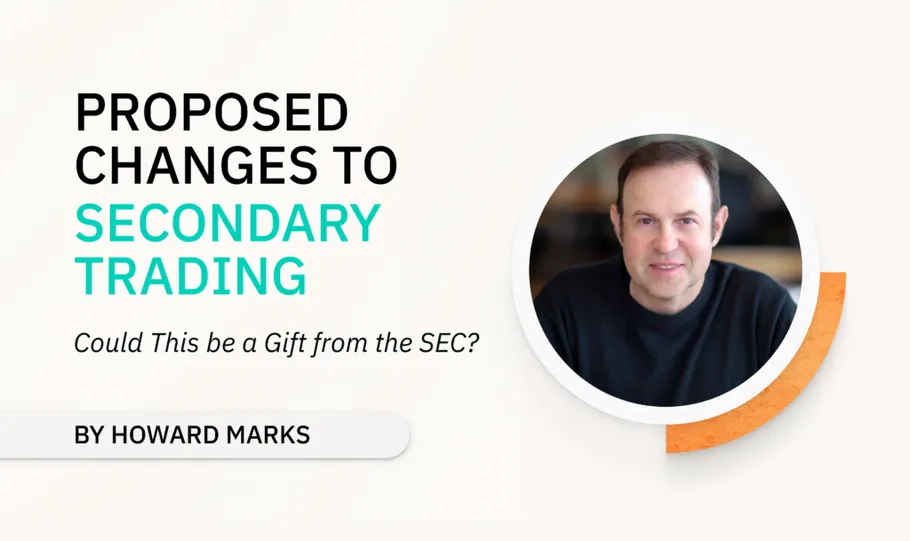 Proposed Changes to Secondary Trading